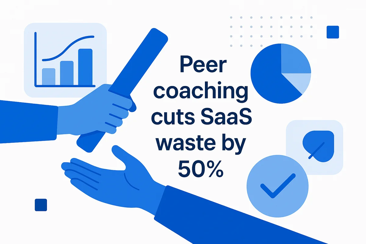 Diverse team members collaborate, illustrating the importance of cross-functional champions in driving SaaS compliance and adoption.
