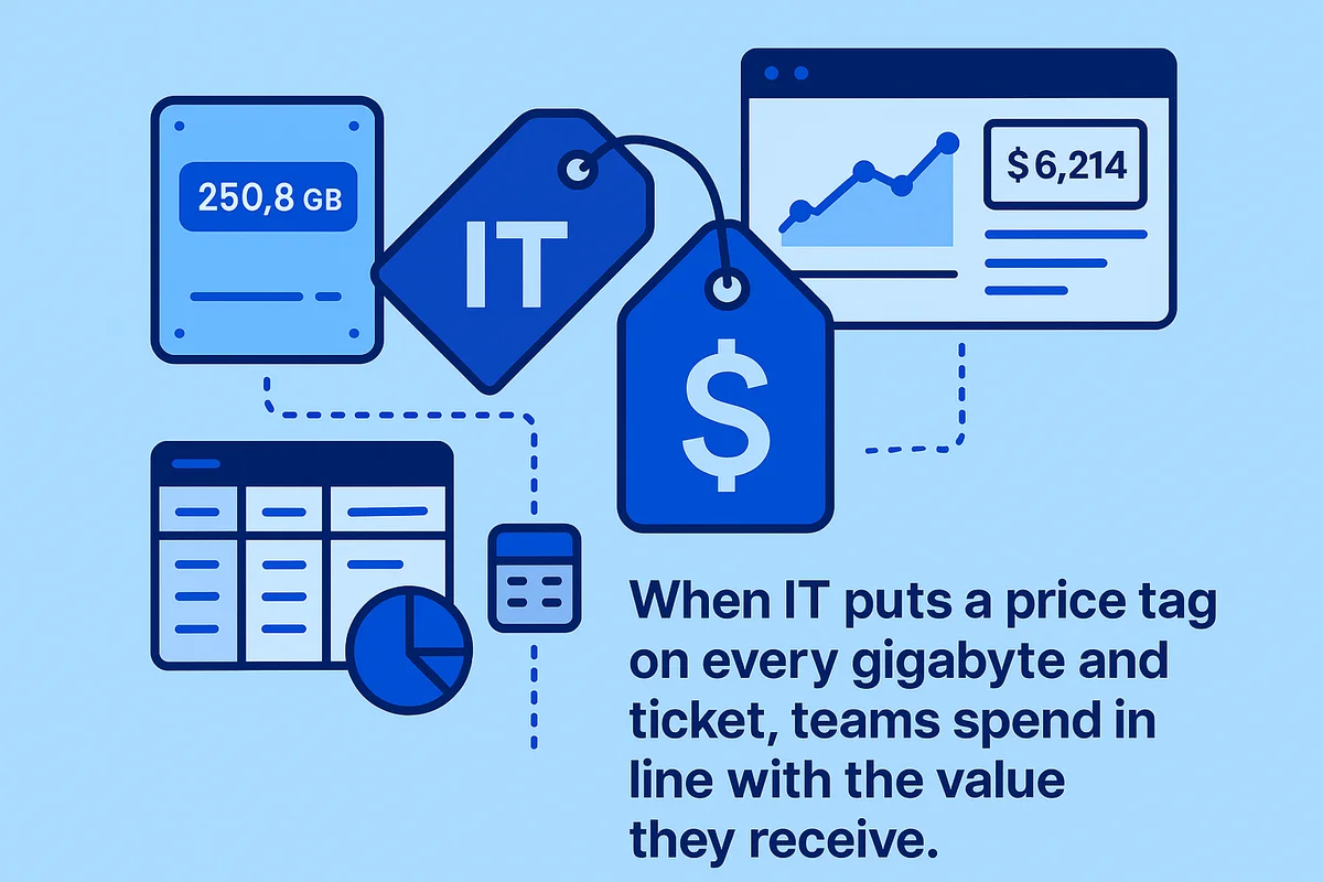 Illustration depicting chargeback processes, showing data transformation into understandable financial metrics and management strategies.