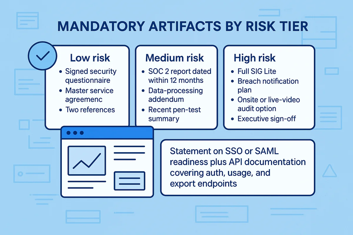 Illustration showing a flowchart of risk-based evaluation processes for app requests, enhancing efficiency and data security.