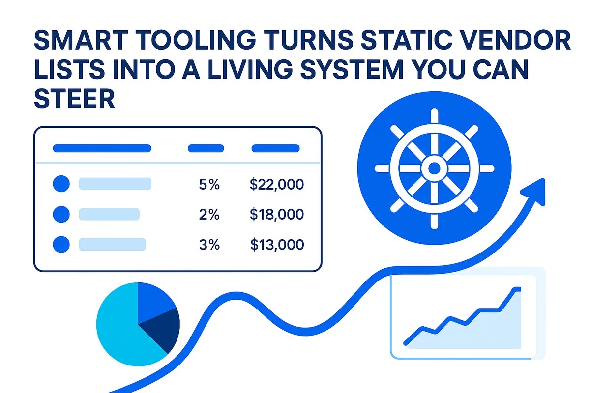 A digital dashboard displaying vendor data and renewal calendars for streamlined financial management.